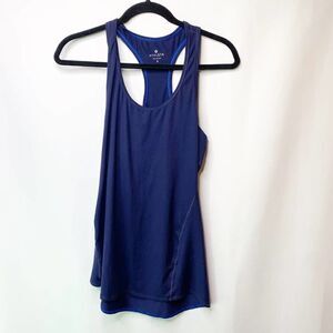 Athleta Womens Blue Sleeveless Scoop Neck Racerback Tank Top Size Small